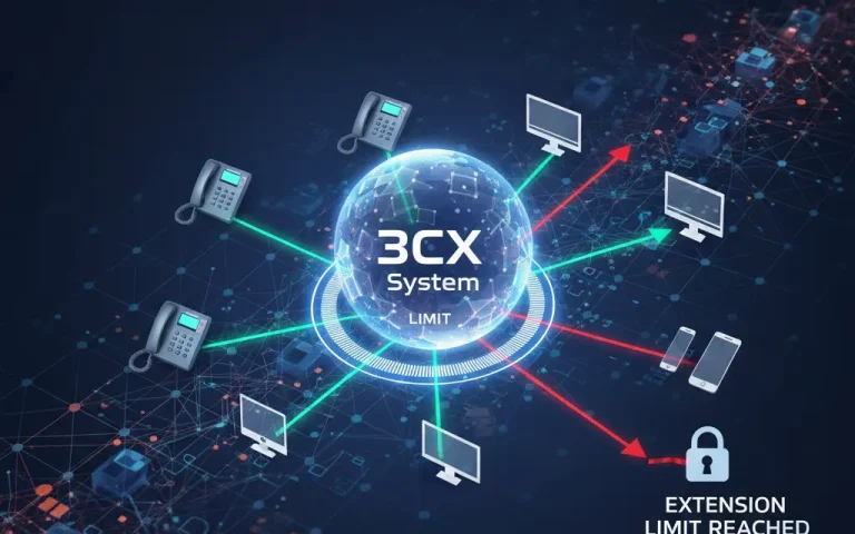 3CX limite de ramais